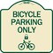 Signmission Bicycle Parking W/ Cycle and LockHeavy-Gauge Aluminum Architectural Sign, 18" x 18", TG-1818-24321 A-DES-TG-1818-24321 - alternate 1